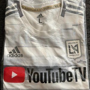 LAFC adidas 2019 Away Team Authentic Jersey White Size Large